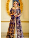 Royal Blue Latest Velvet Designer Wedding Anarkali Suit