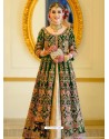 Forest Green Latest Velvet Designer Wedding Anarkali Suit