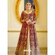 Red Latest Velvet Designer Wedding Anarkali Suit