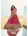Rose Red Heavy Embroidered Designer Bridal Lehenga Choli