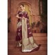Maroon Dazzling Designer Party Wear Banarasi Silk Sari