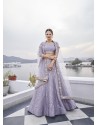 Mauve Latest Designer Wedding Wear Heavy Silk Lehenga Choli