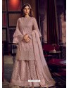 Dusty Pink Latest Designer Heavy Wedding Wear Suit