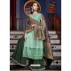 Aqua Mint Latest Designer Heavy Wedding Wear Suit