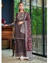 Coffee Latest Designer Heavy Wedding Wear Suit