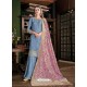 Blue Latest Designer Heavy Wedding Wear Suit