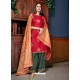 Red Latest Designer Heavy Wedding Wear Suit