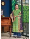 Green Latest Designer Heavy Wedding Wear Suit