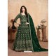 Dark Green Latest Designer Heavy Embroidered Party Wear Anarkali Suit