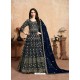 Navy Blue Latest Designer Heavy Embroidered Party Wear Anarkali Suit