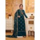 Teal Blue Latest Heavy Designer Wedding Wear Suit