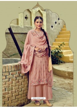 Dusty Pink Latest Heavy Designer Wedding Wear Suit