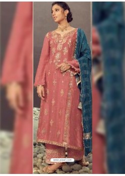 Light Red Latest Heavy Designer Wedding Wear Suit