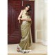 Gold Casual Wear Designer Cotton Linen Sari