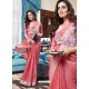 Peach Casual Wear Designer Cotton Linen Sari