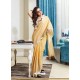 Yellow Casual Wear Designer Cotton Linen Sari