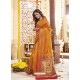 Mustard Party Wear Wear Designer Soft Silk Sari