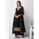 Black Latest Heavy Designer Wedding Wear Palazzo Suit