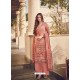 Light Orange Latest Designer Casual Wear Palazzo Suit