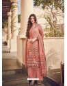 Light Orange Latest Designer Casual Wear Palazzo Suit