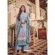 Aqua Grey Latest Designer Casual Wear Palazzo Suit