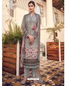 Grey Latest Designer Casual Wear Palazzo Suit