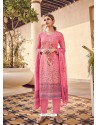 Pink Latest Designer Casual Wear Palazzo Suit