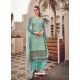 Aqua Mint Latest Designer Casual Wear Palazzo Suit