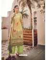 Green Latest Designer Casual Wear Palazzo Suit