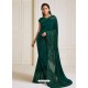 Teal Scintillating Latest Designer Wedding Wear Sari