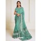 Aqua Mint Scintillating Latest Designer Wedding Wear Sari