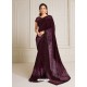 Deep Wine Scintillating Latest Designer Wedding Wear Sari