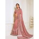 Old Rose Scintillating Latest Designer Wedding Wear Sari