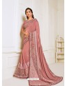 Old Rose Scintillating Latest Designer Wedding Wear Sari