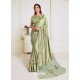 Green Scintillating Latest Designer Wedding Wear Sari