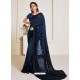 Navy Blue Scintillating Latest Designer Wedding Wear Sari