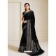 Black Scintillating Latest Designer Wedding Wear Sari