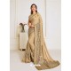 Gold Scintillating Latest Designer Wedding Wear Sari