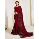 Maroon Scintillating Latest Designer Wedding Wear Sari