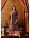 Purple Latest Designer Party Wear Palazzo Suit