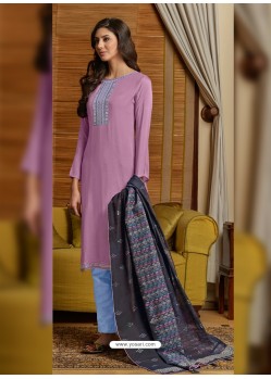 Lavender Latest Designer Party Wear Palazzo Suit