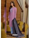 Lavender Latest Designer Party Wear Palazzo Suit