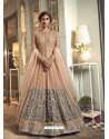 Light Orange Latest Designer Heavy Embroidered Party Wear Anarkali Suit