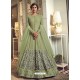 Green Latest Designer Heavy Embroidered Party Wear Anarkali Suit