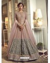 Dusty Pink Latest Designer Heavy Embroidered Party Wear Anarkali Suit