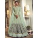 Sea Green Latest Designer Heavy Embroidered Party Wear Anarkali Suit