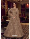 Beige Latest Designer Heavy Embroidered Party Wear Anarkali Suit