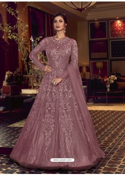 Old Rose Latest Designer Heavy Embroidered Party Wear Anarkali Suit