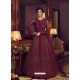 Maroon Latest Designer Heavy Embroidered Party Wear Anarkali Suit