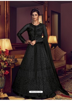 Black Latest Designer Heavy Embroidered Party Wear Anarkali Suit